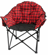 Kuma Heated Lazy Bear Heated Chair - Red Plaid - KM-LBHCH-RB