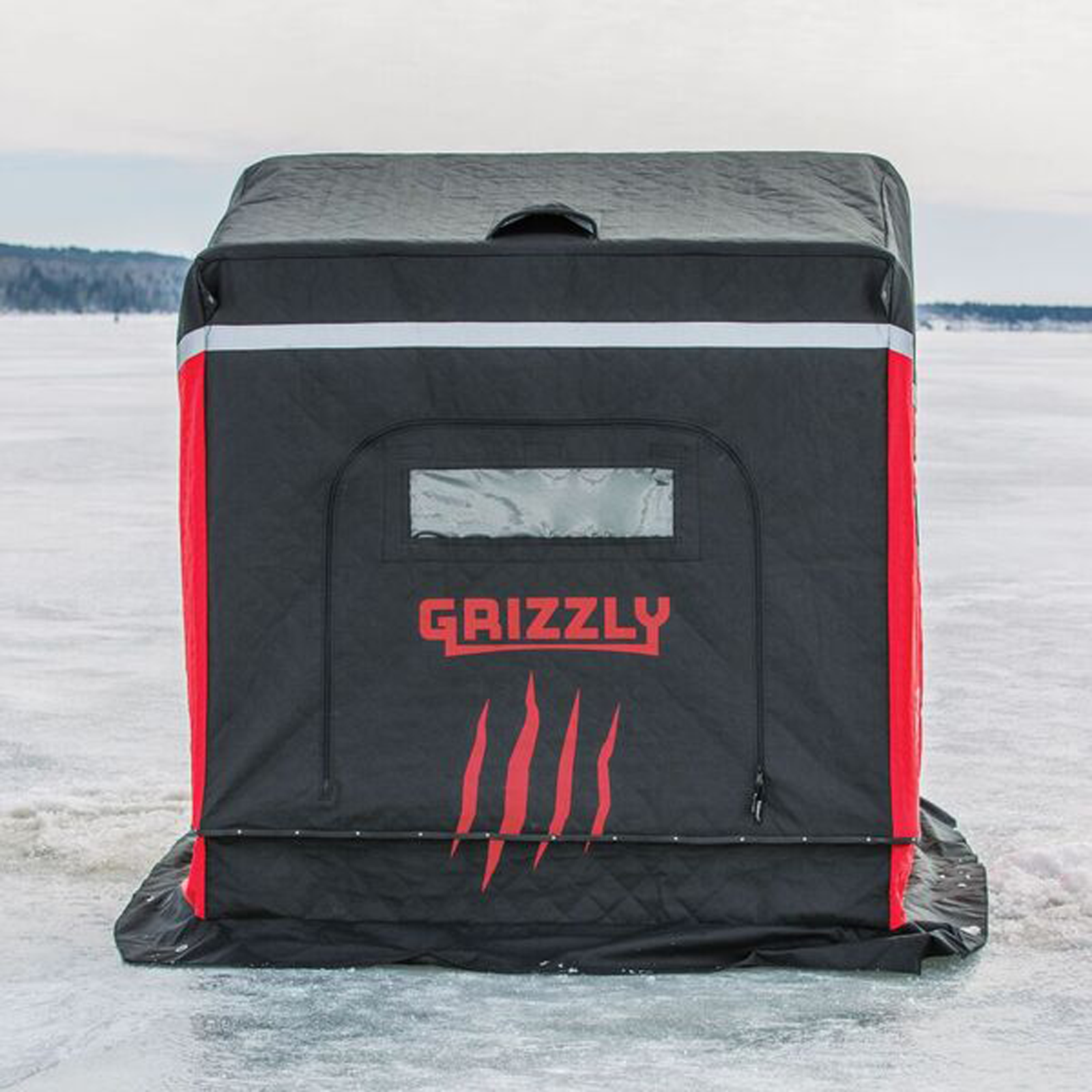 Eskimo Eskape 2800 Insulated 2-3 Person Ice Fishing Side-Door Sled Shelter  with 70-Inch Sled and 2 Swivel Seats, Red/Black, Shelters -  Canada