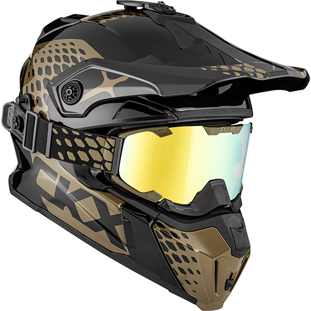 CKX Titan Viper Fiberglass Helmet - W/Dual Lens Goggles