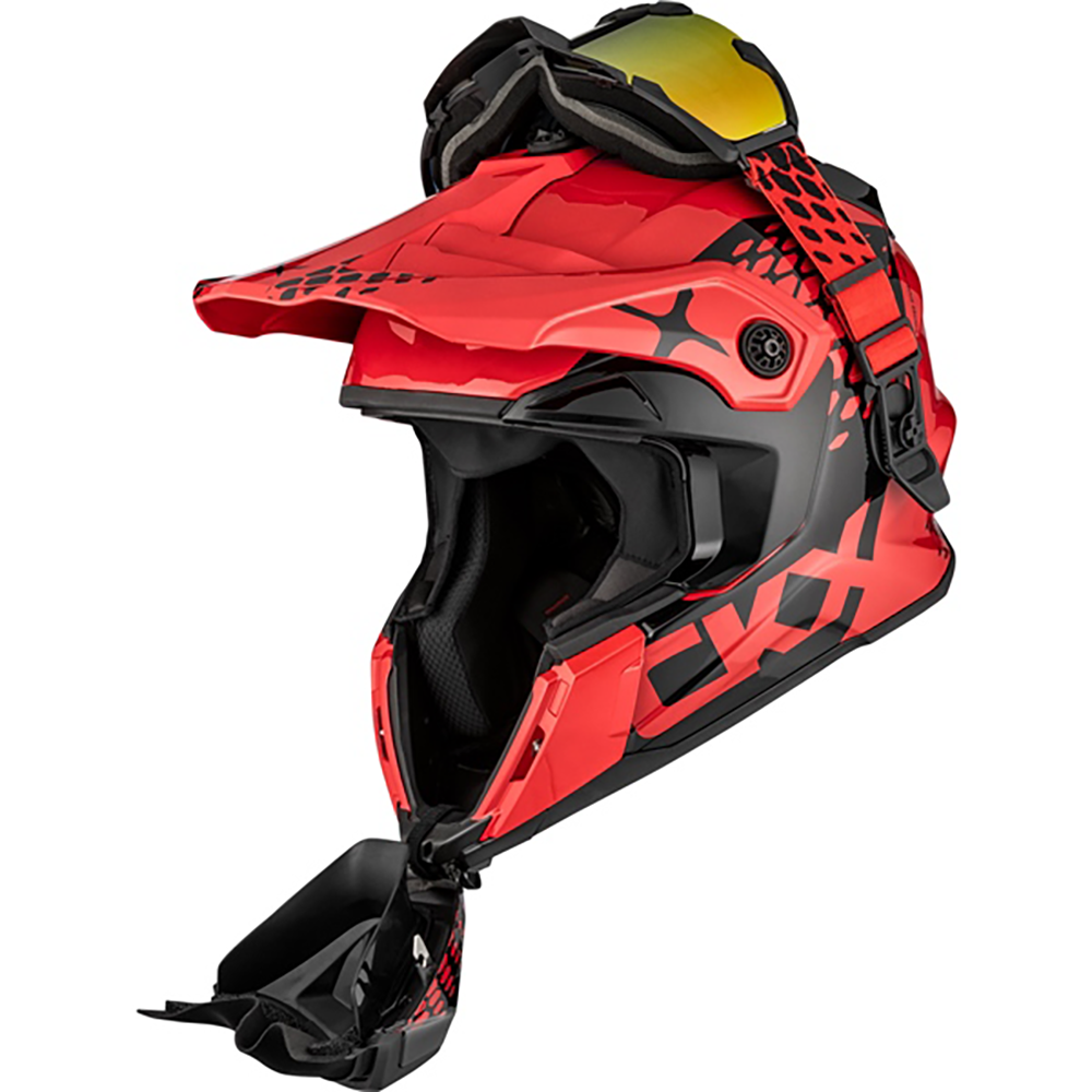 CKX Titan Viper Fiberglass Helmet - W/Dual Lens Goggles