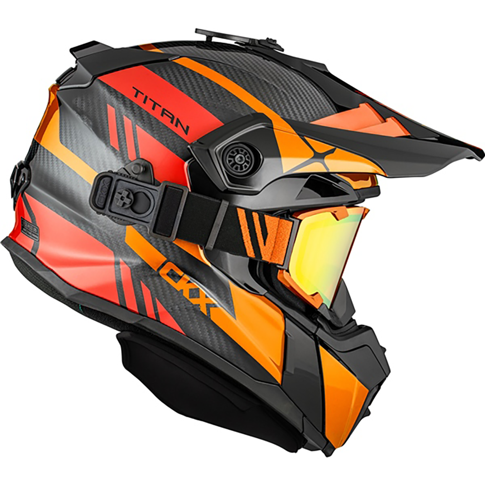 CKX Titan Carbon Trak Helmet - W/Dual Lens Goggles