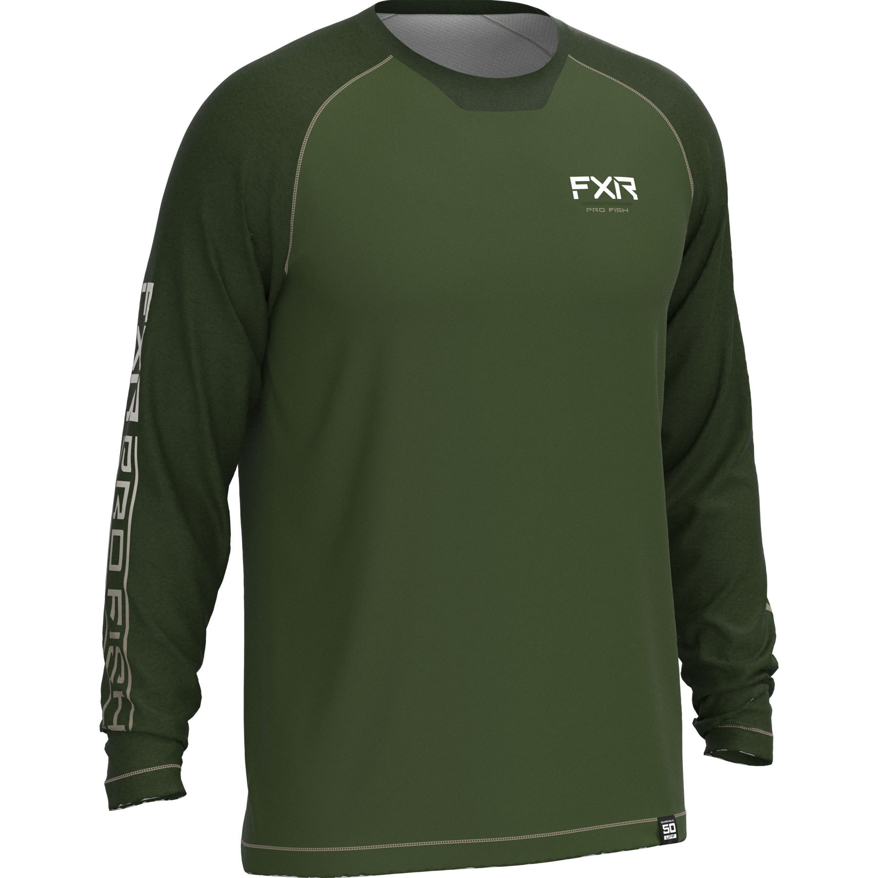 FXR Derby Air UPF Long Sleeve Shirt Army-White XL