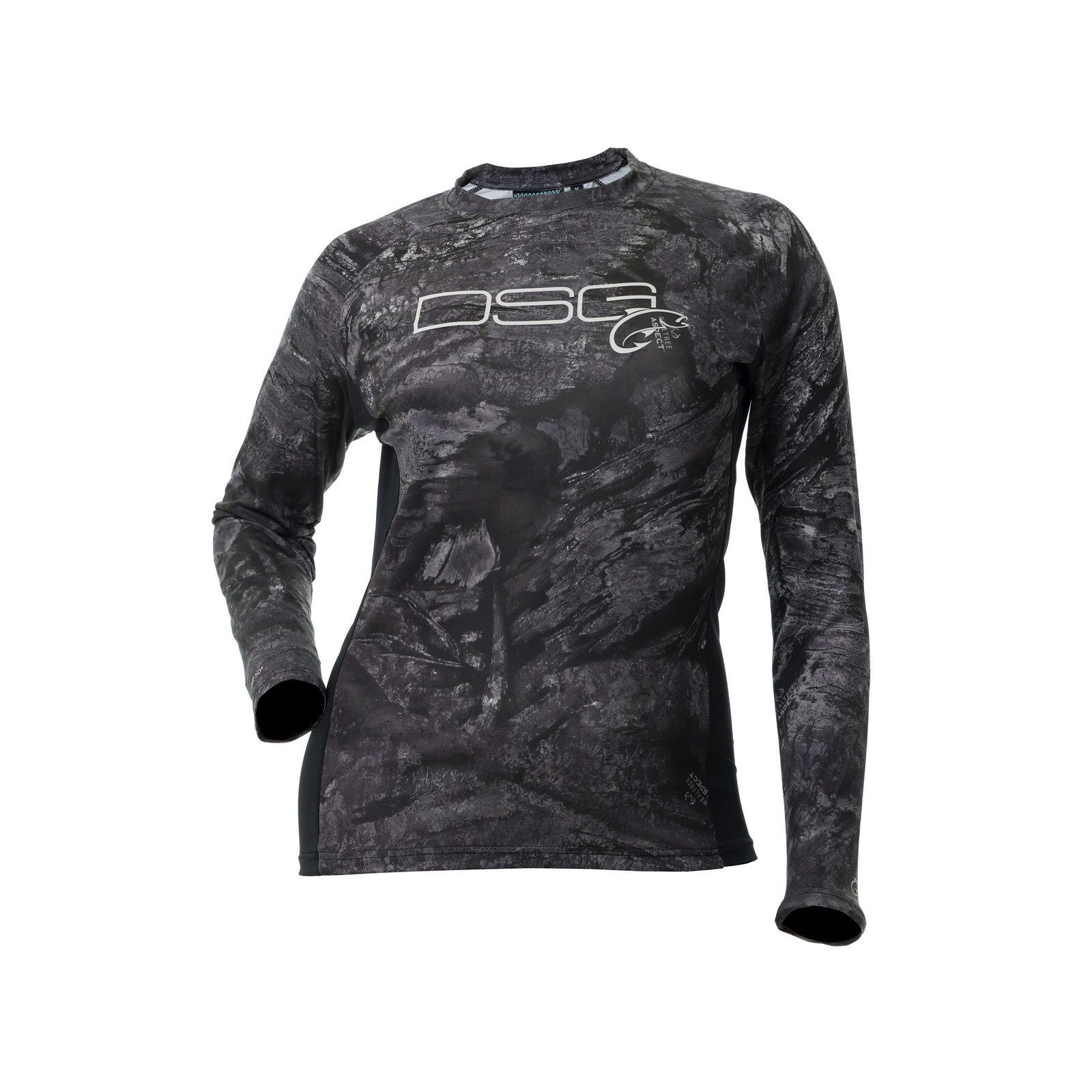 DSG Womens Sydney Long Sleeve Shirt-Realtree® Aspect Camo Charcoal