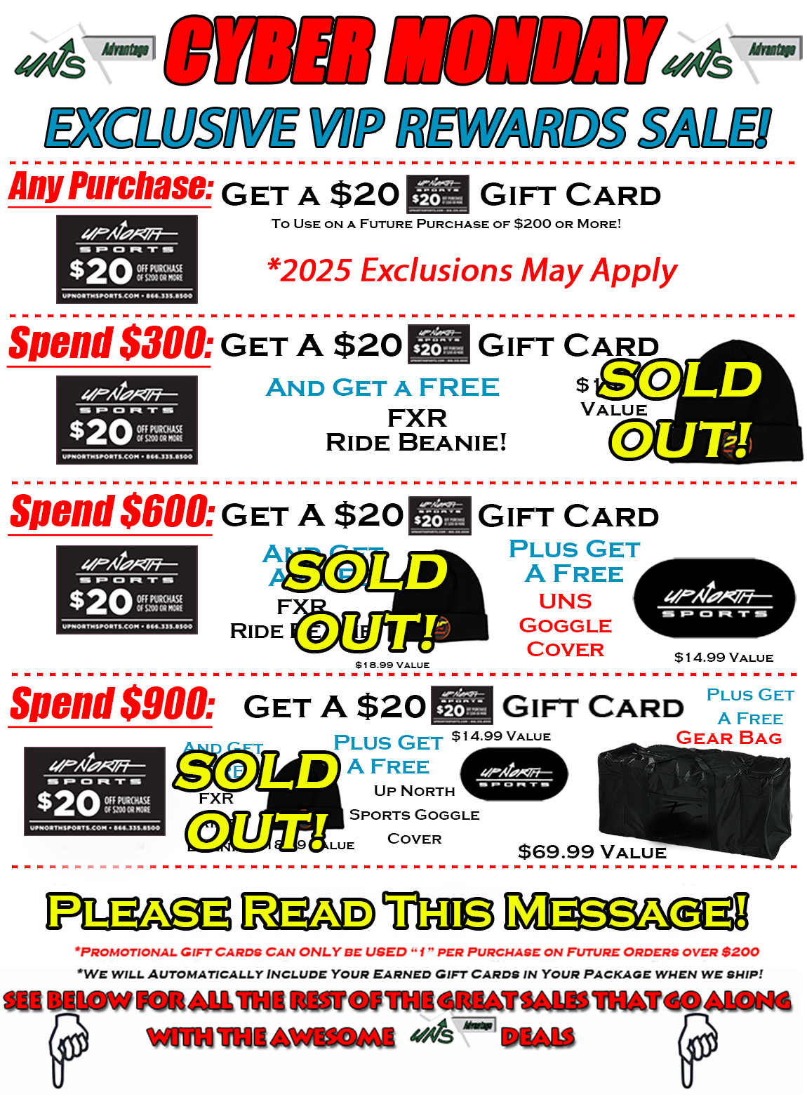 Up North Sports VIP Discounts!