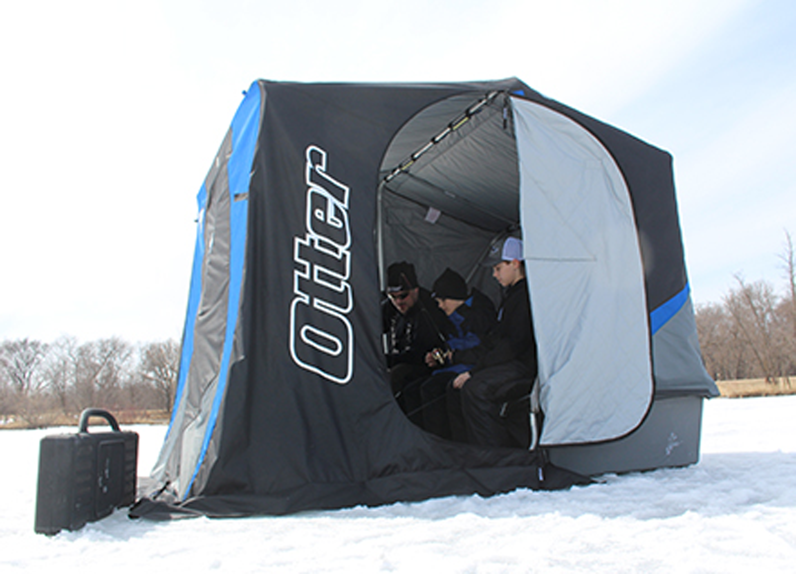 Otter Ice Fishing Shelter Featuring The Otter Pro X-Over 