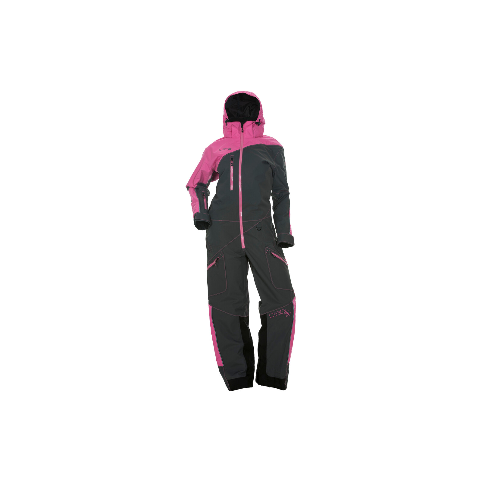 DSG Women's Monosuit 2.0 - Drop Seat Black-Hot Pink Small (2024
