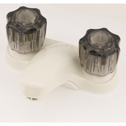 Empire Brass Company 4&quot; Lavatory Faucet - Biscuit with smoked handles
