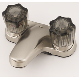 Empire Brass Company 4&quot; Lavatory Faucet - Nickel with smoked handles