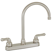 Empire Brass Company 8" Gooseneck 2-Handle Deck Faucet - Nickel