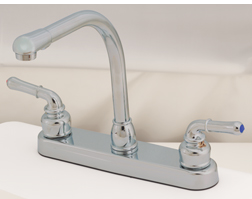 Empire Brass Company 8" Gooseneck Spout Deck Faucet - Nickel - U-YNN800RSN