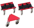 Extreme Max 5800.0228 V-Slides Snowmobile Dolly System - Steel Red