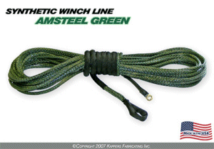 KFI 3/16 Amsteel Synthetic 50 ATV Winch Cable (Green) - AM-G