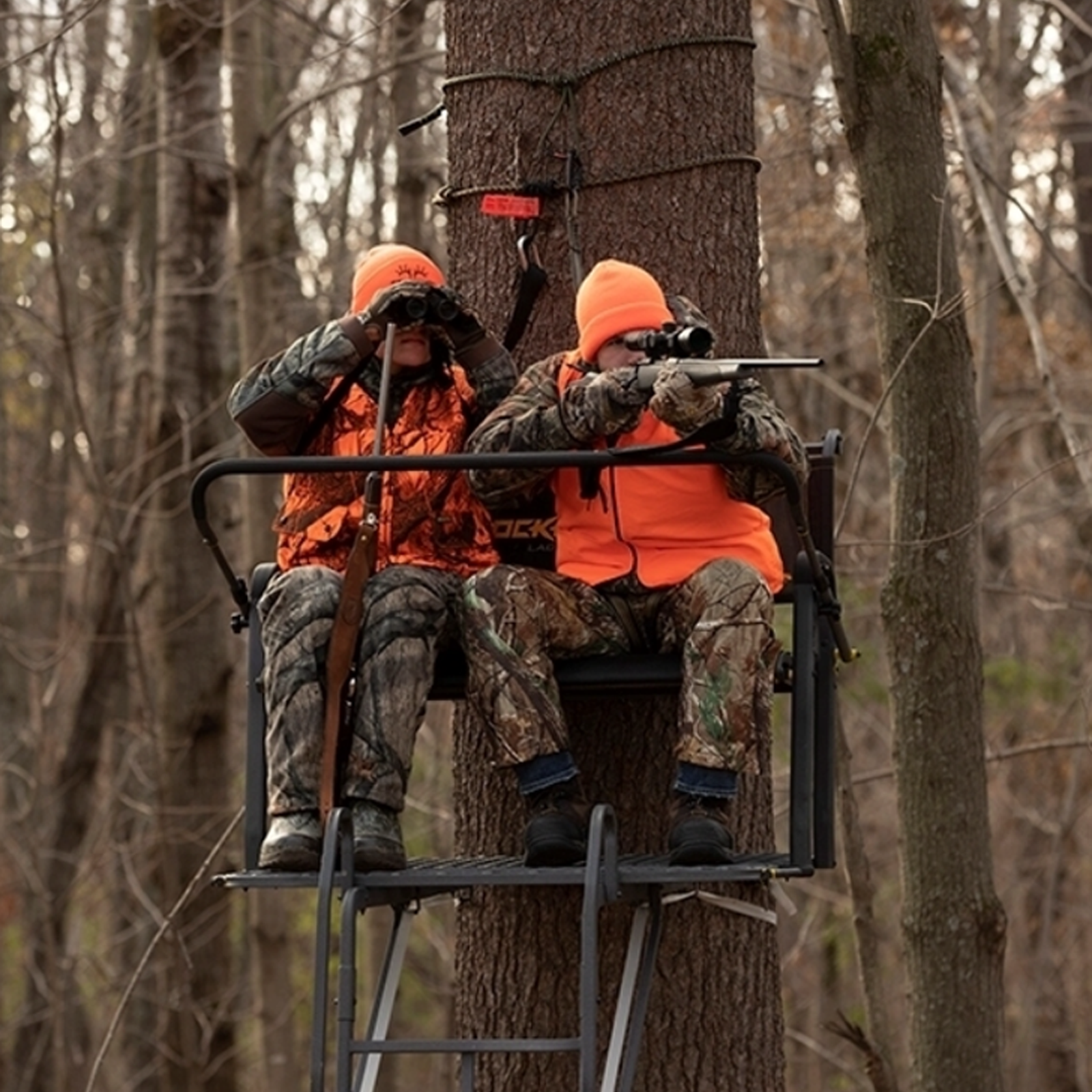 Rivers Edge Lockdown 21 ft. Wide 1-Man Ladder Stand