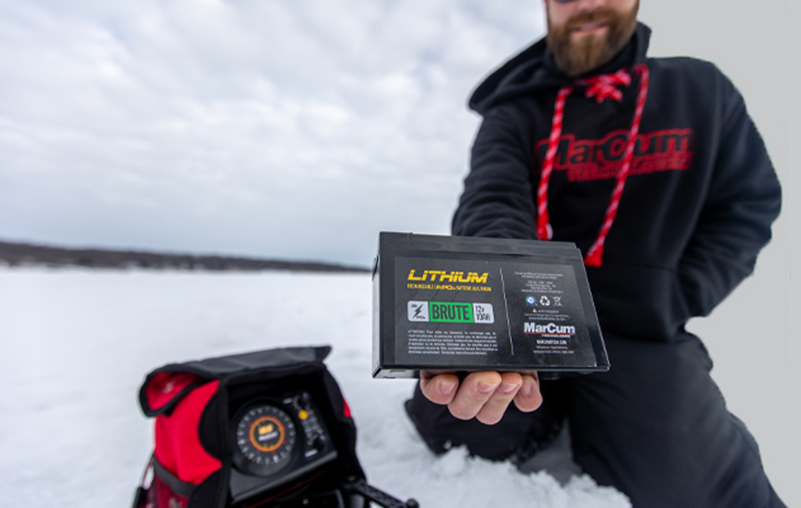 MarCum M5X Flasher System - No Battery/No Softpack, Ice Fishing Gear, Fish