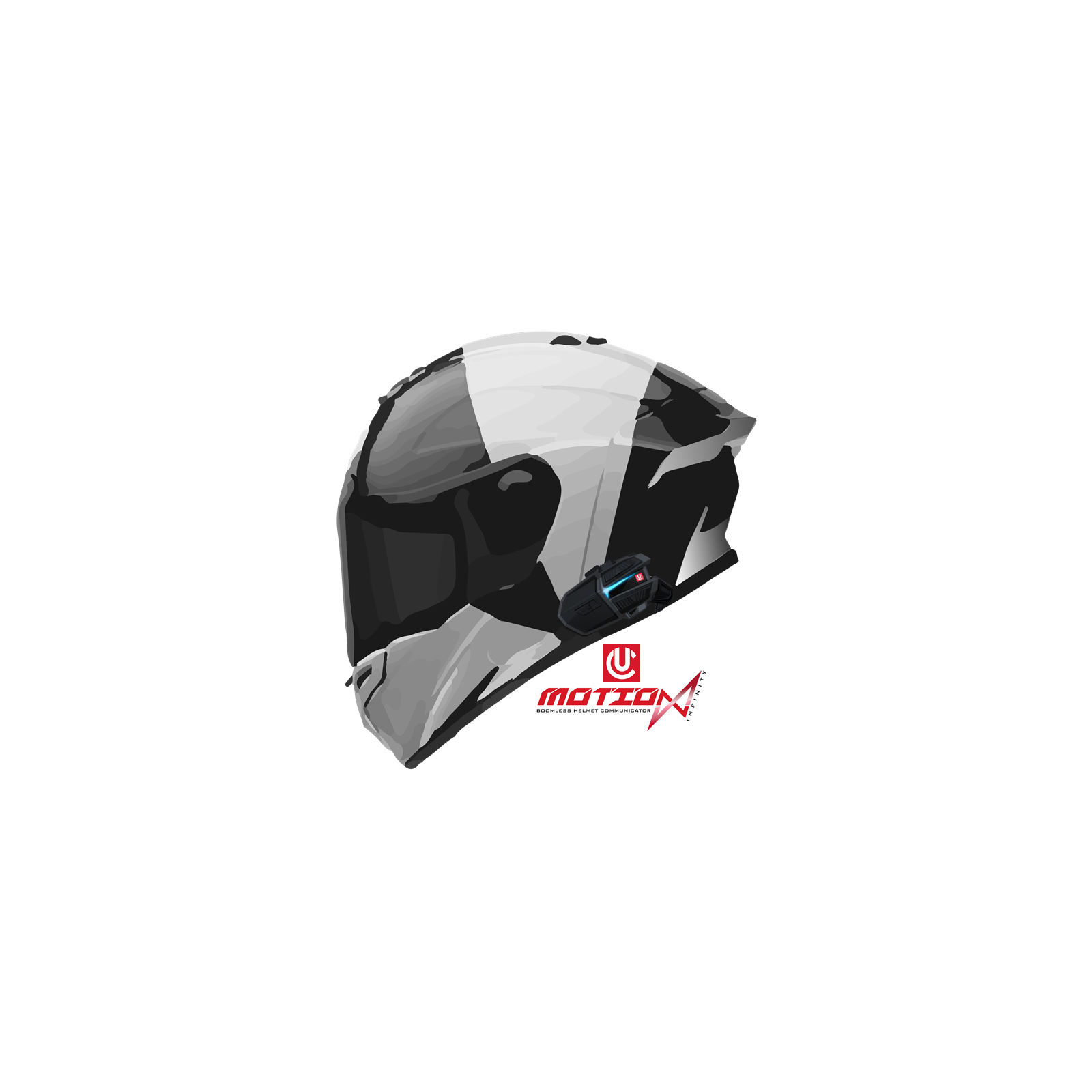 Uclear Motion Infinity interfono casco Bluetooth 5.0 e MESH doppio 180510