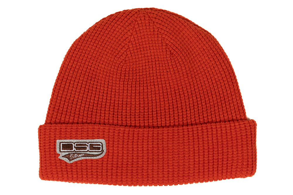 Waffle Knit Beanie - Orange